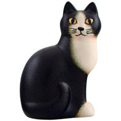 Vintage Lisa Larson for K-Studion / Gustavsberg Cat in Glazed Ceramics Late 20th Century