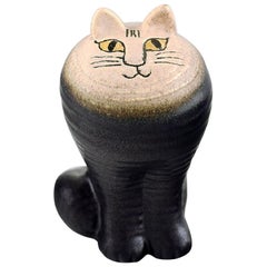 Retro Lisa Larson for K-Studion / Gustavsberg Cat in Glazed Ceramics Late 20th Century