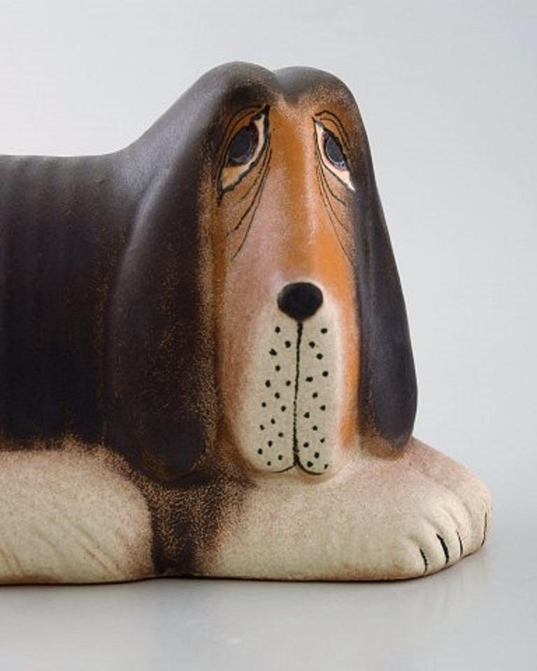 Scandinavian Modern Lisa Larson for K-Studion/Gustavsberg, Dog in Glazed Ceramics, 20th Century