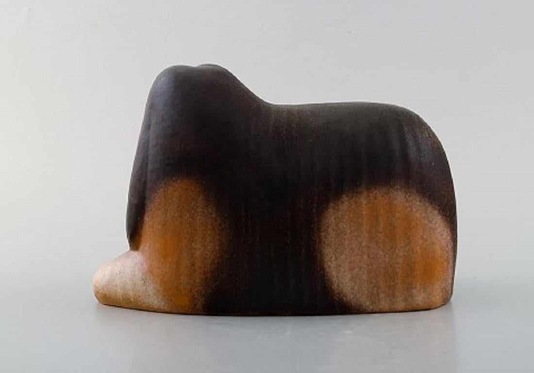 Swedish Lisa Larson for K-Studion/Gustavsberg, Dog in Glazed Ceramics, 20th Century
