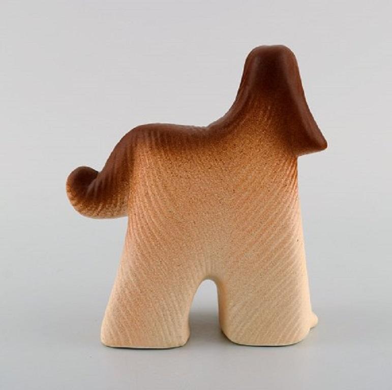 Scandinavian Modern Lisa Larson for K-Studion / Gustavsberg, Dog in Glazed Ceramics, 20th Century