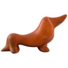 Lisa Larson for K-Studion / Gustavsberg, Dog in Glazed Ceramics