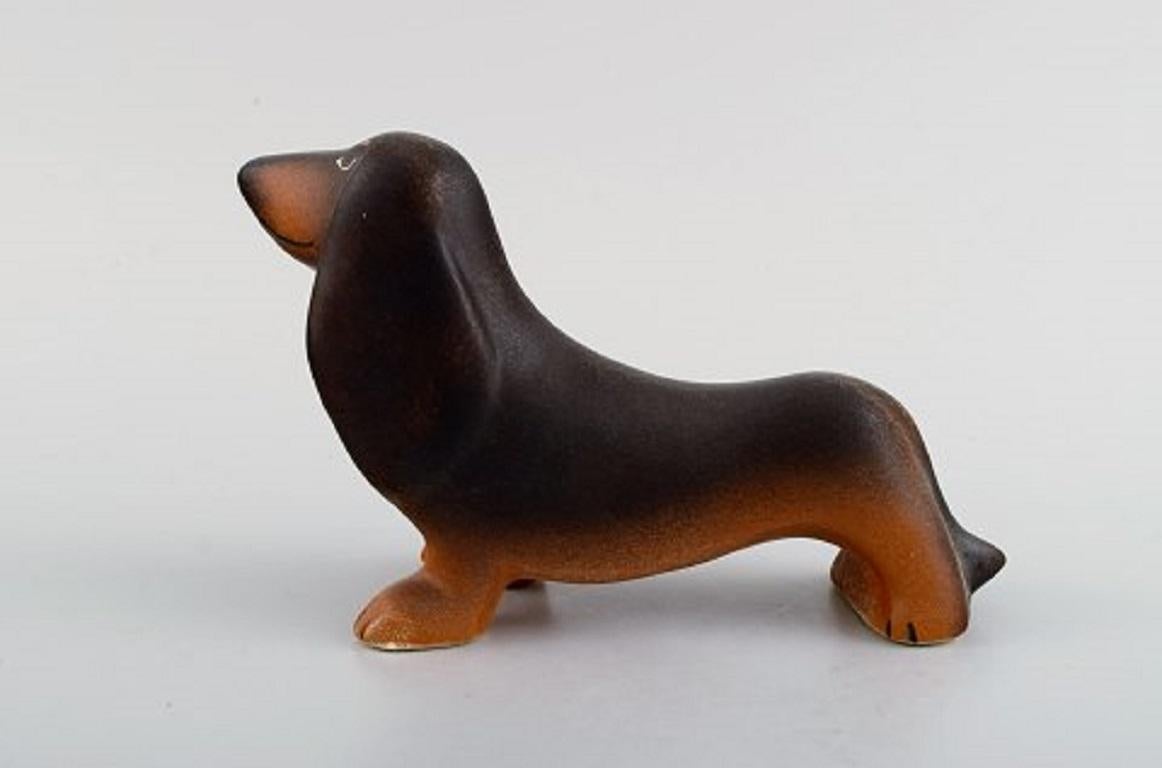 Swedish Lisa Larson for K-Studion / Gustavsberg, Dog in Glazed Ceramics, Late 20th C