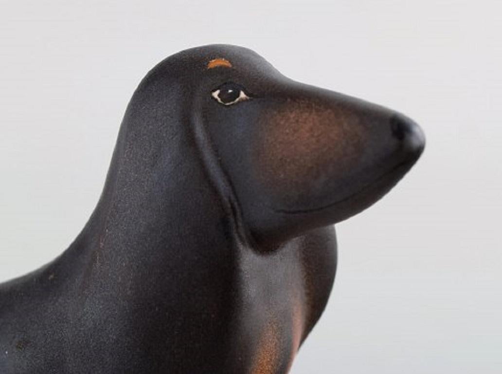 Lisa Larson for K-Studion/Gustavsberg, Dog in Glazed Ceramics, Late 20th Century In Good Condition In Copenhagen, DK
