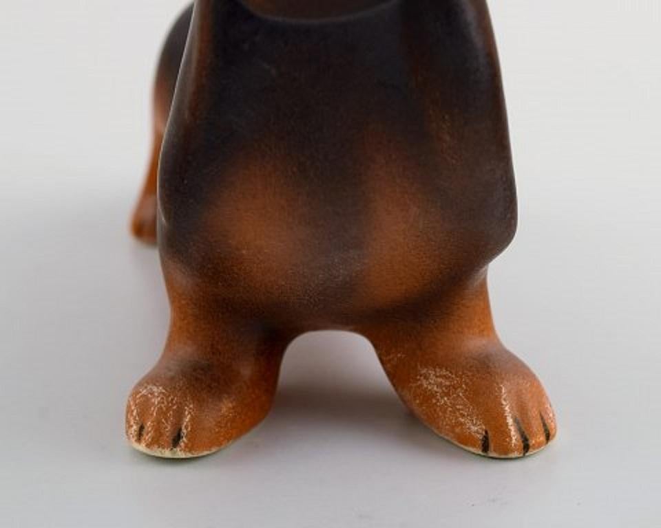 20th Century Lisa Larson for K-Studion / Gustavsberg, Dog in Glazed Ceramics, Late 20th C