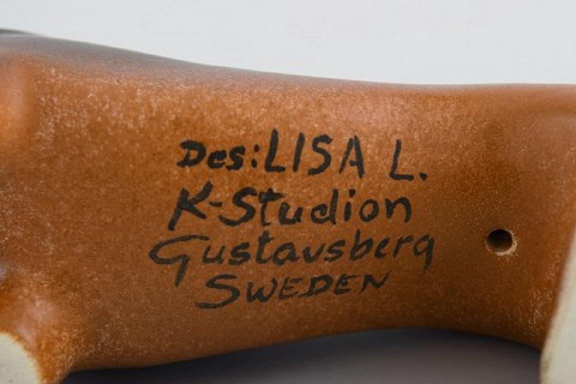 Lisa Larson for K-Studion / Gustavsberg, Dog in Glazed Ceramics, Late 20th C 1