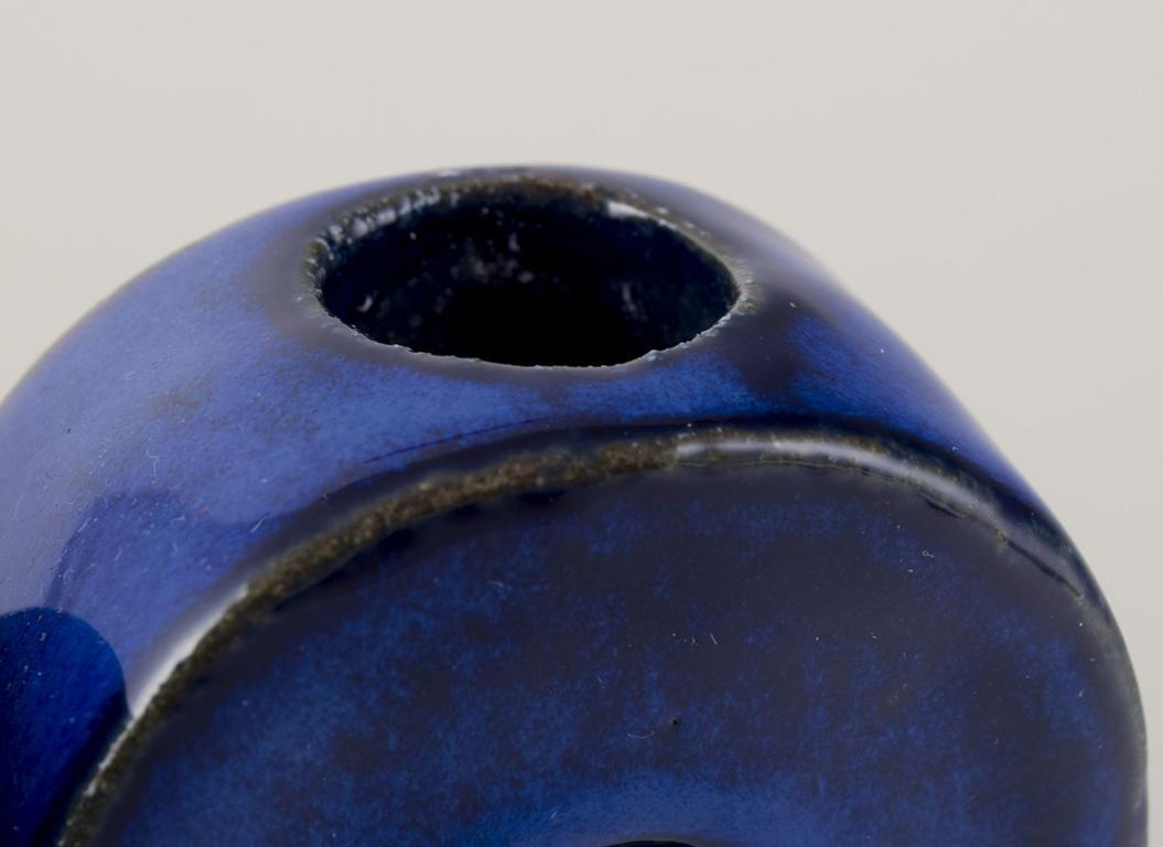 Ceramica Lisa Larson per K.K.. Portacandele in gres 'Millenium 2000'. in vendita