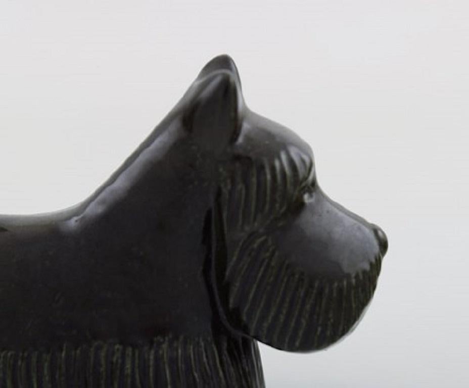 Swedish Lisa Larson for K-Studion / Gustavsberg, Scottish Terrier in Glazed Ceramics