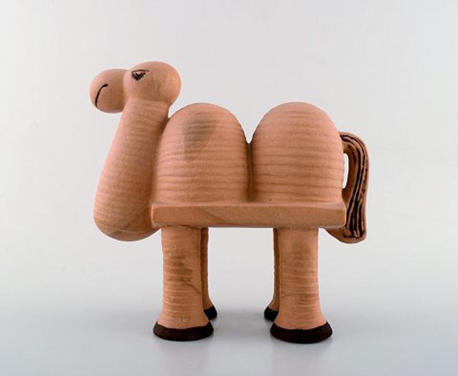 Scandinavian Modern Lisa Larson Gustavsberg Camel in Ceramics, from the Series 