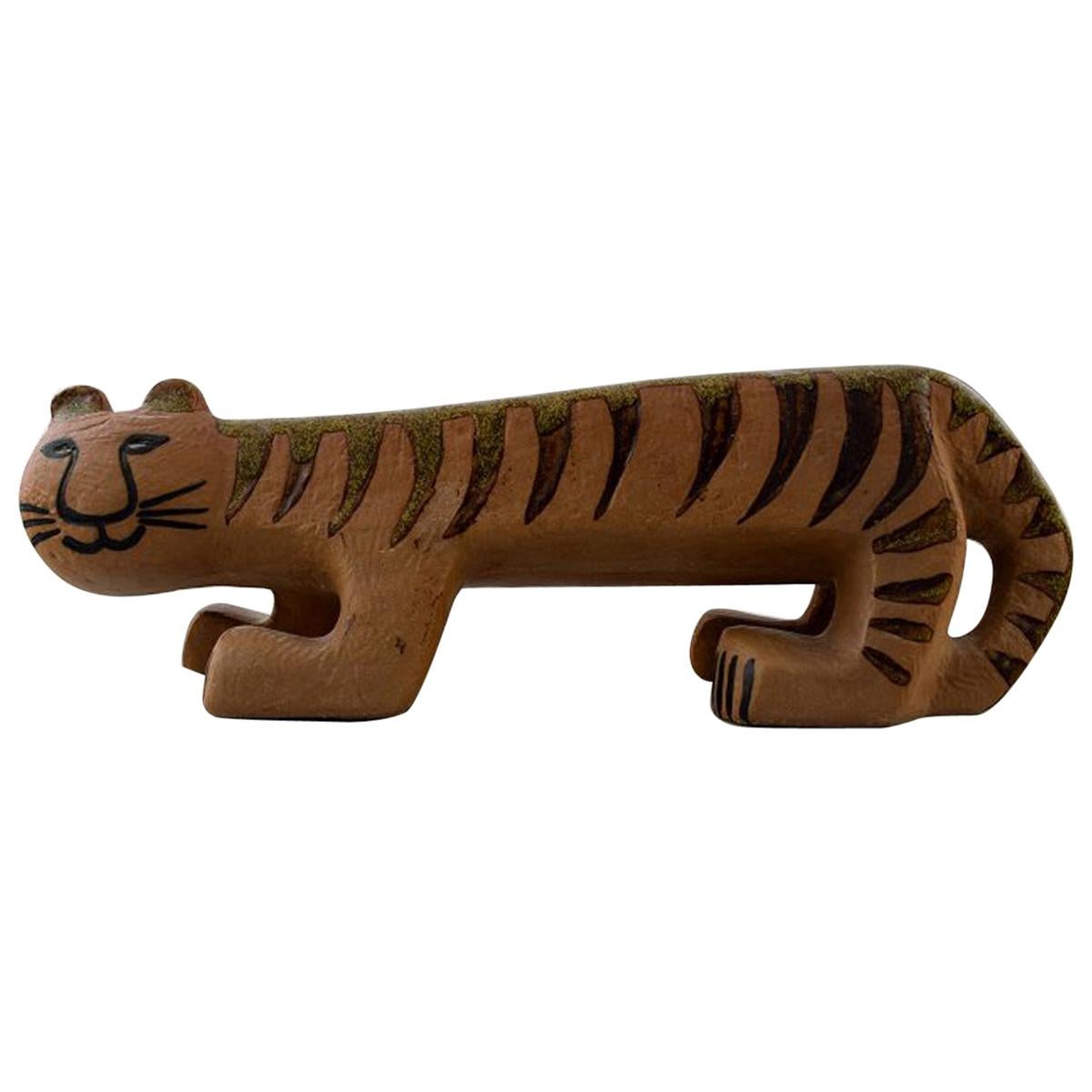 Lisa Larson Gustavsberg Large Tiger/Cat in Ceramics, 1960s-1970s