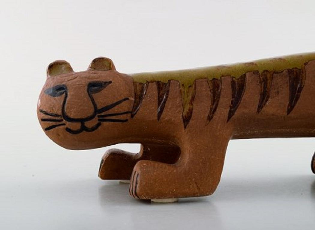 Lisa Larson Gustavsberg large tiger/cat in ceramics.
Stamped, 1960s-1970s.
Measures: 28 cm. x 8.5 cm.
In perfect condition.