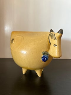 Lisa Larson Gustavsberg Yellow 1960’s Ceramic Cow