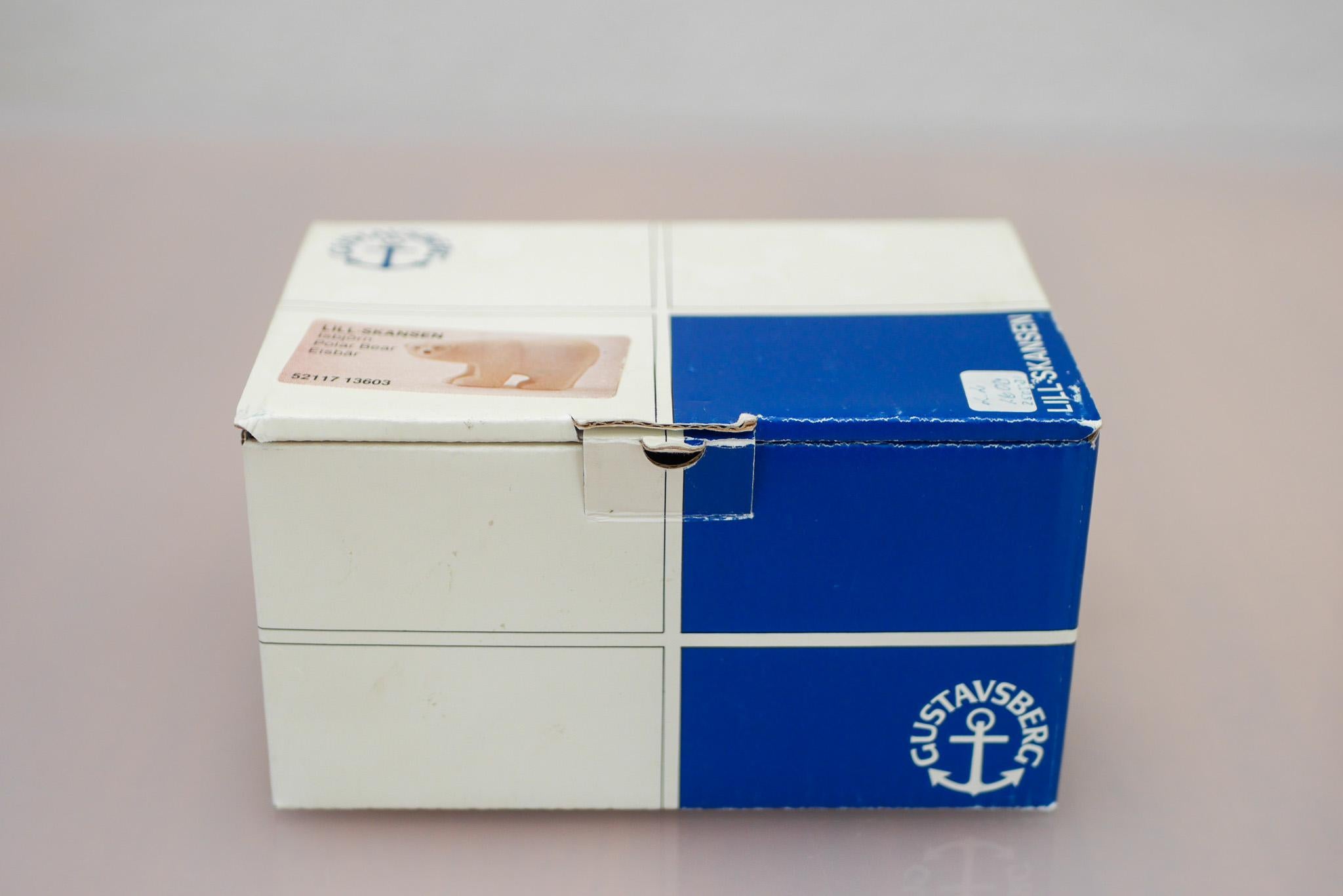 Lisa Larson Eisbär Lilla Zoo Serie glasiertes Steingut von Gustavsberg Schweden. im Angebot 4