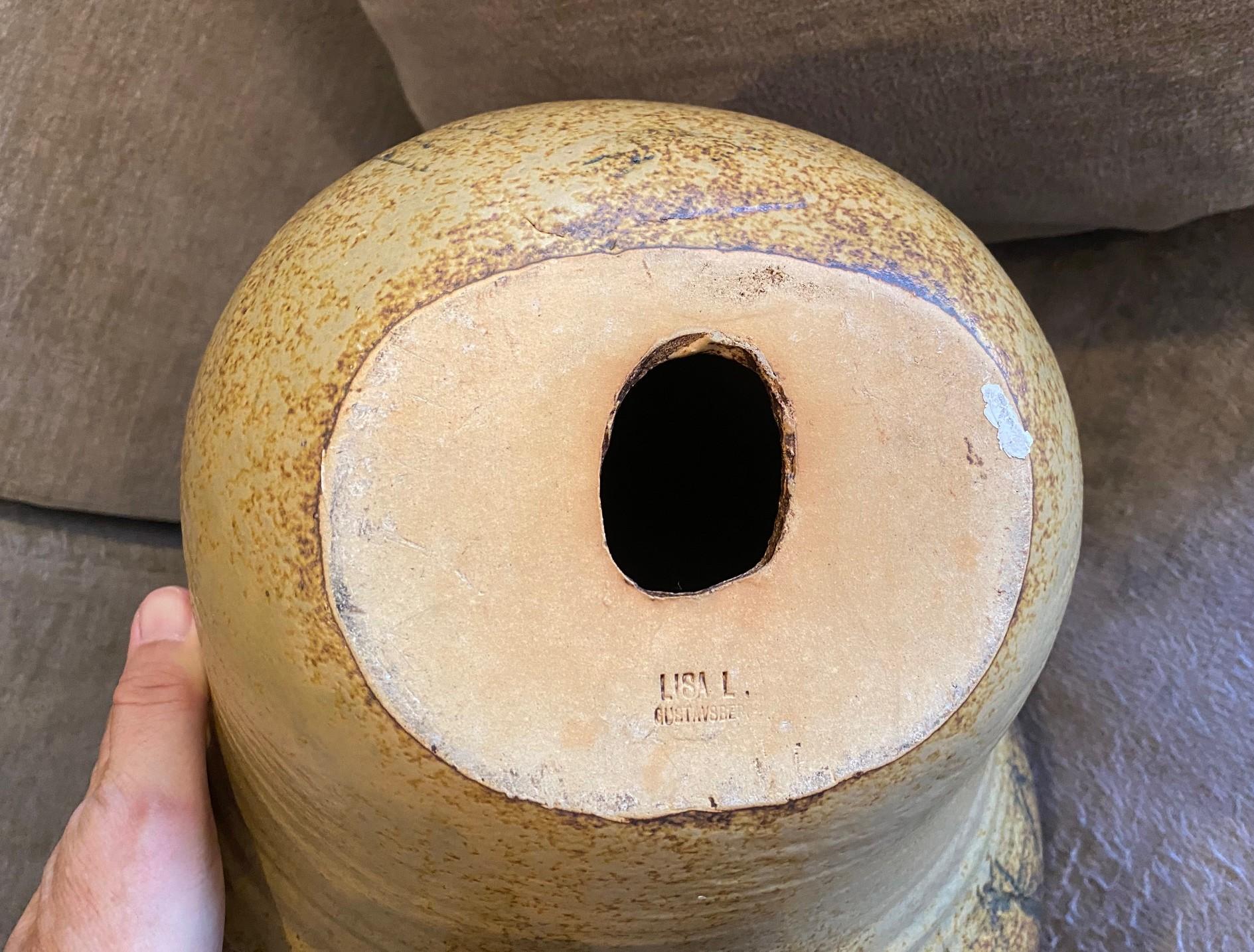 Lisa Larson, scultura in ceramica svedese di metà secolo firmata Gustavsberg, Leone di grandi dimensioni in vendita 10