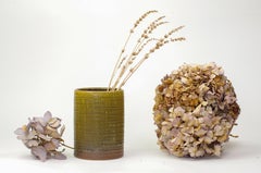 Lisa Larson Studio Stoneware Cylindrical Vase, Gustavsberg Sweden