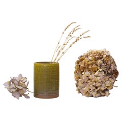 Lisa Larson Studio Stoneware Cylindrical Vase, Gustavsberg Sweden