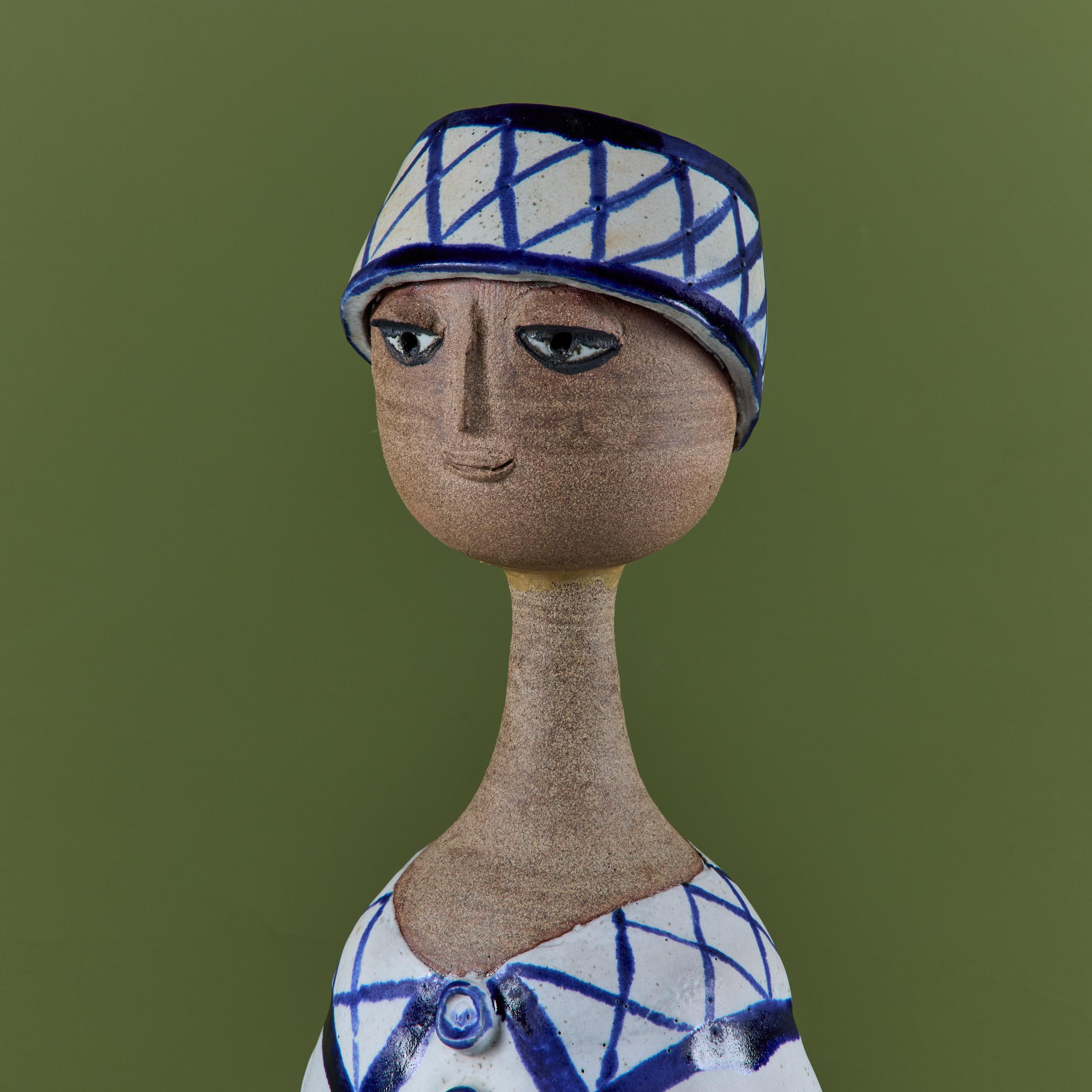 Lisa Larson Style Ceramic Figure of a Boy For Sale 4