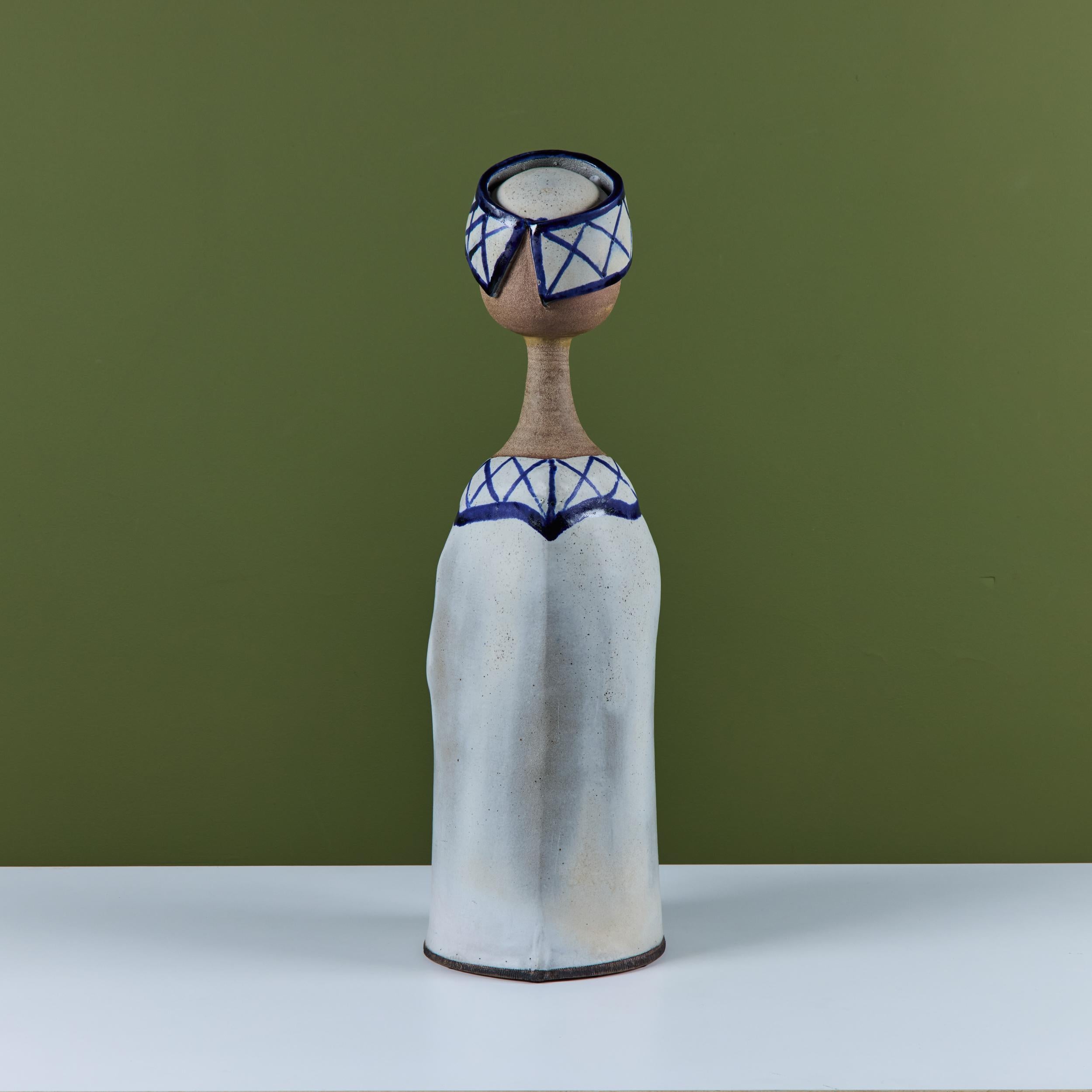 20th Century Lisa Larson Style Ceramic Figure of a Boy For Sale