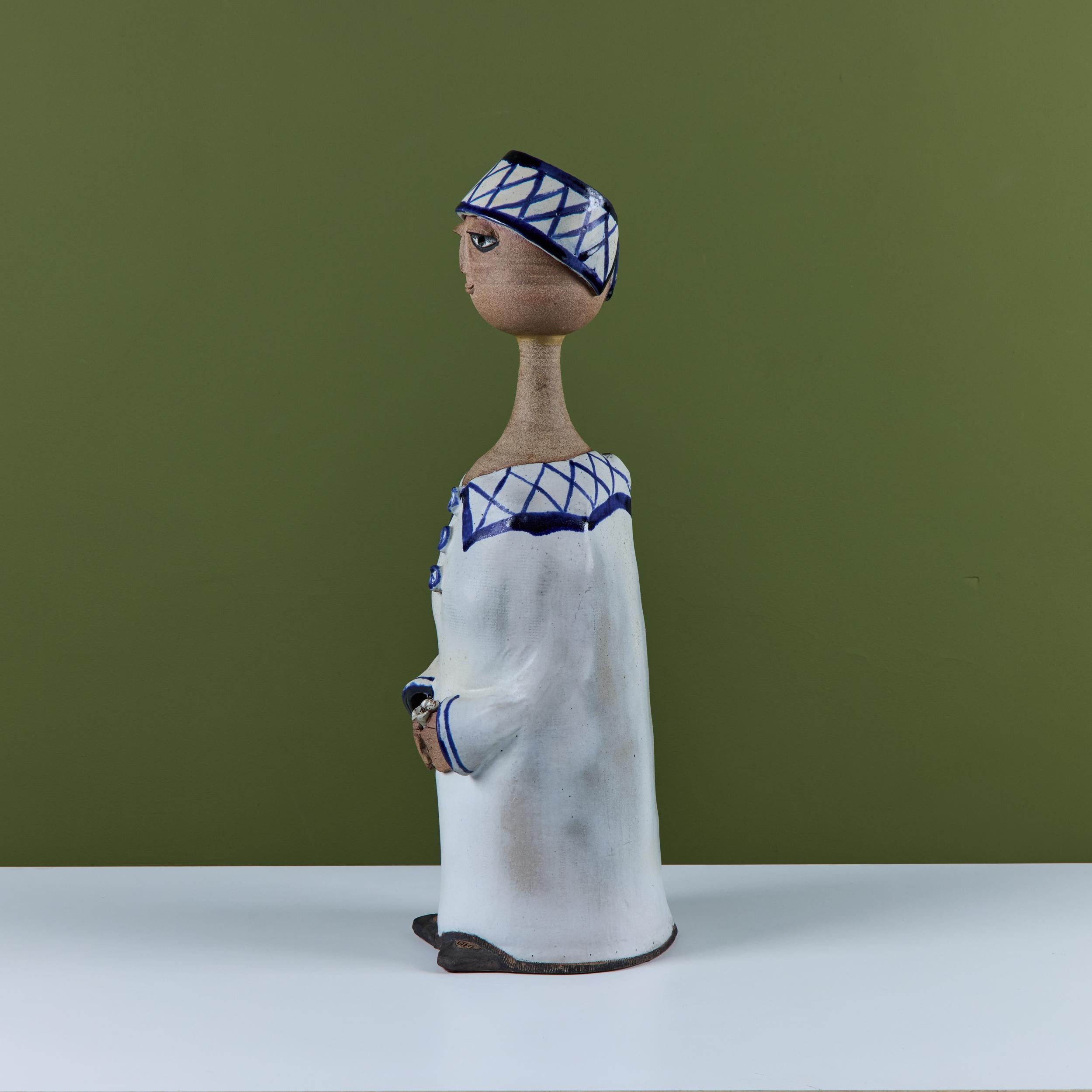 Lisa Larson Style Ceramic Figure of a Boy For Sale 2