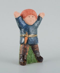 Lisa Larson Sweden. Rare figure - Birk from Ronja Røverdatter by Astrid Lindgren
