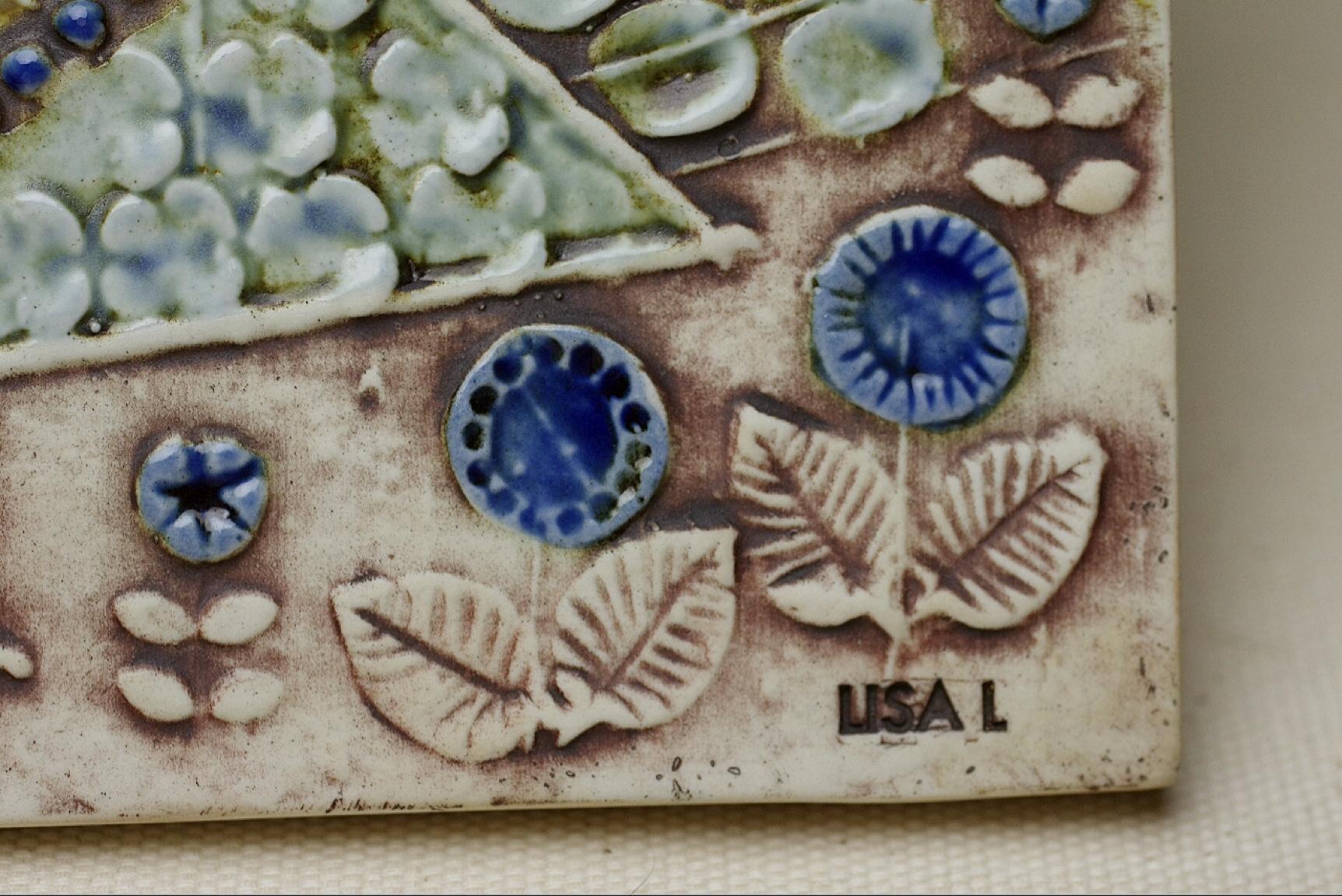 Lisa Larson - UNIK / Fåglar - Wall Plate - Gustavsberg 5