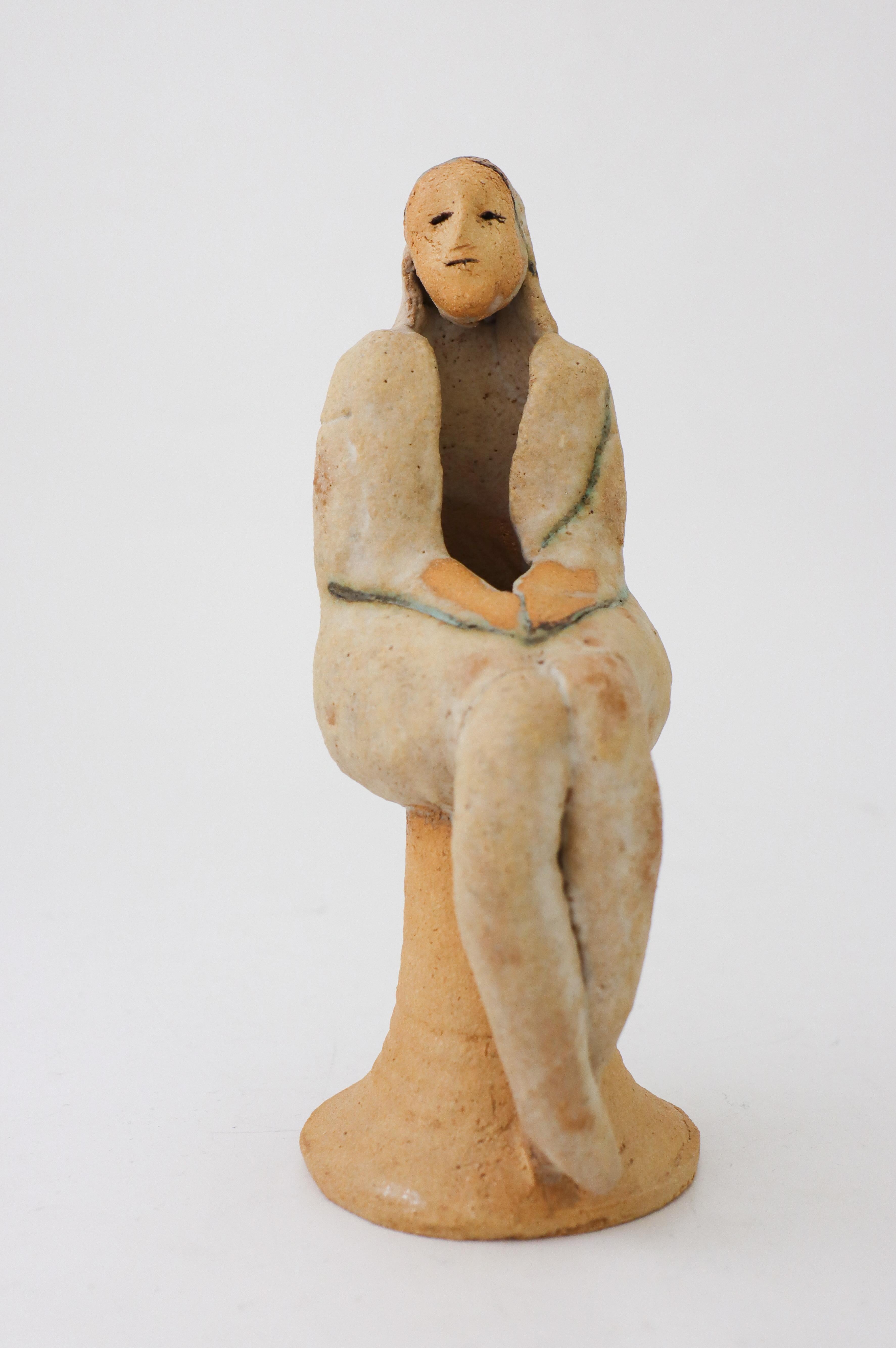 A unique sculpture handcrafted by Lisa Larson at Gustavsbergs Studio, Sweden in the late 20th century. The sculpture is 20.5 cm (8.2