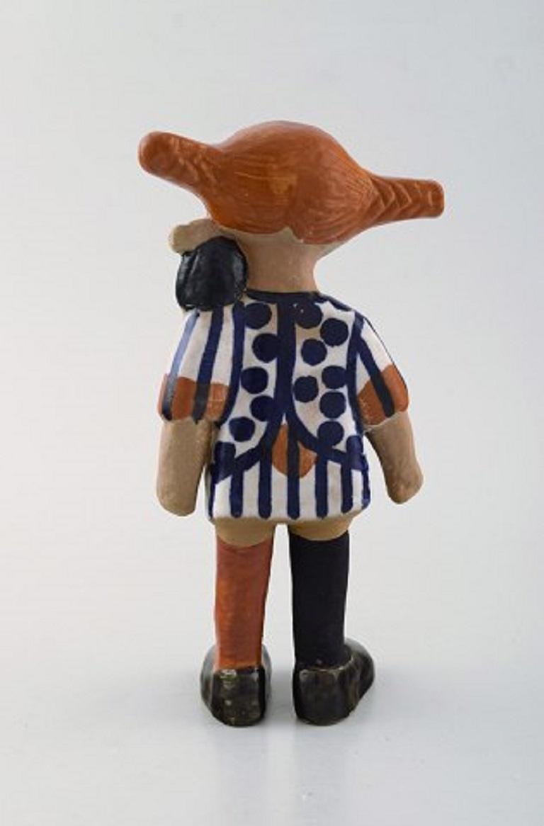 Scandinavian Modern Lisa Larsson, Very Rare Pippi Longstocking Figure, Gustavsberg, 1970s