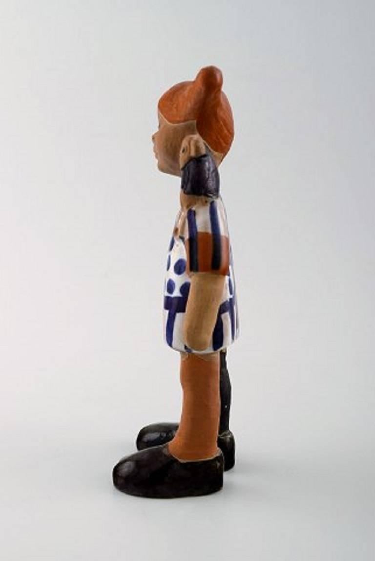 Lisa Larsson, very rare Pippi Longstocking figure.
Gustavsberg Swedish ceramic figure decorated with glaze.
Measures: Height 18.5 cm.
Stamped.
Perfect condition.
Lisa Larson (born 1931) was educated in Gothenburg and worked at Gustavsberg in