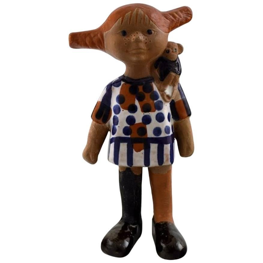 Lisa Larsson, Very Rare Pippi Longstocking Figure, Gustavsberg Swedish Ceramic