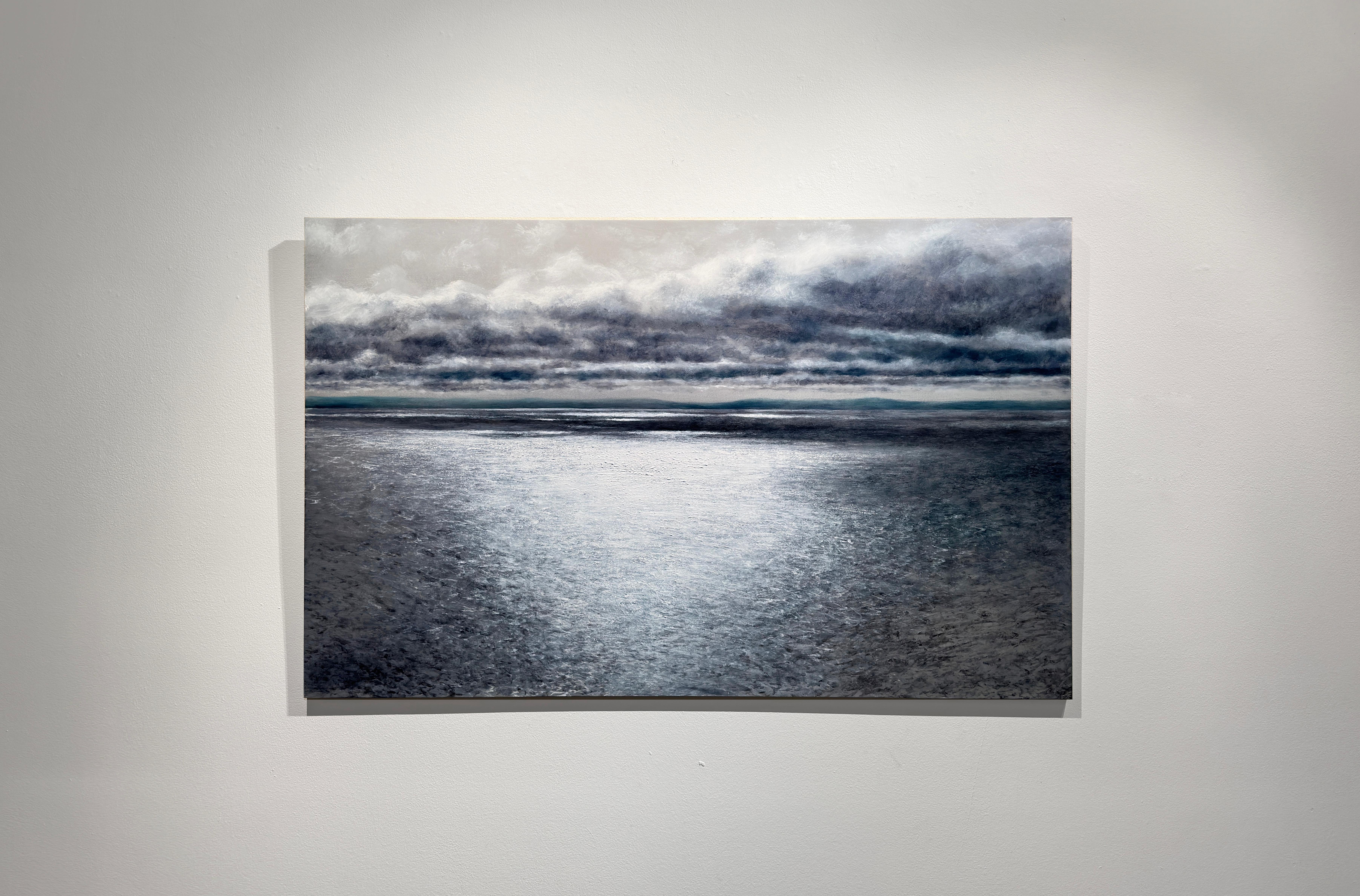SHADOW ON THE HORIZON - Contemporary Realism / Seascape / Waterscape - Painting by Lisa Lebofsky