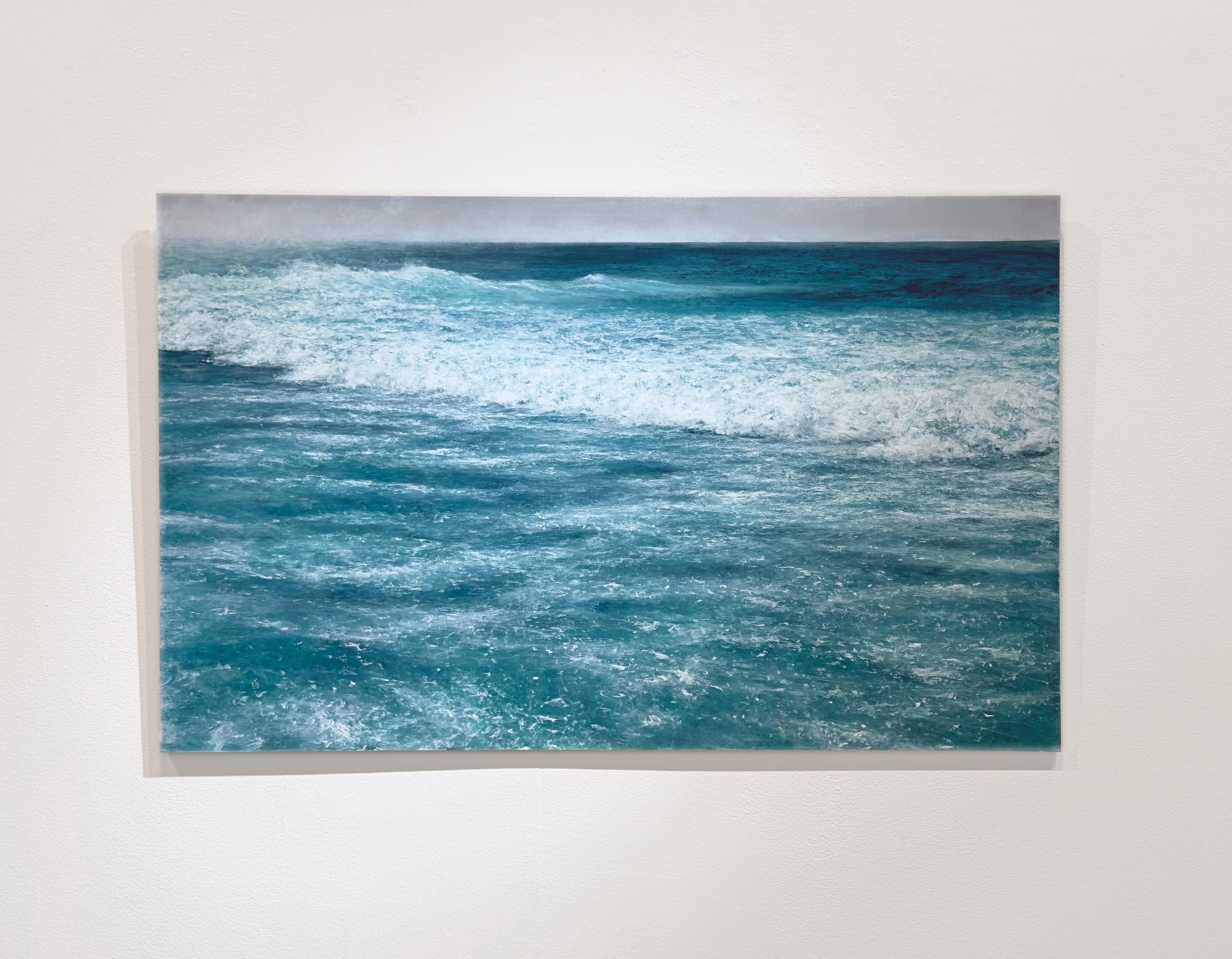 SWASH - Realism / Seascape / Blue Water - Painting by Lisa Lebofsky