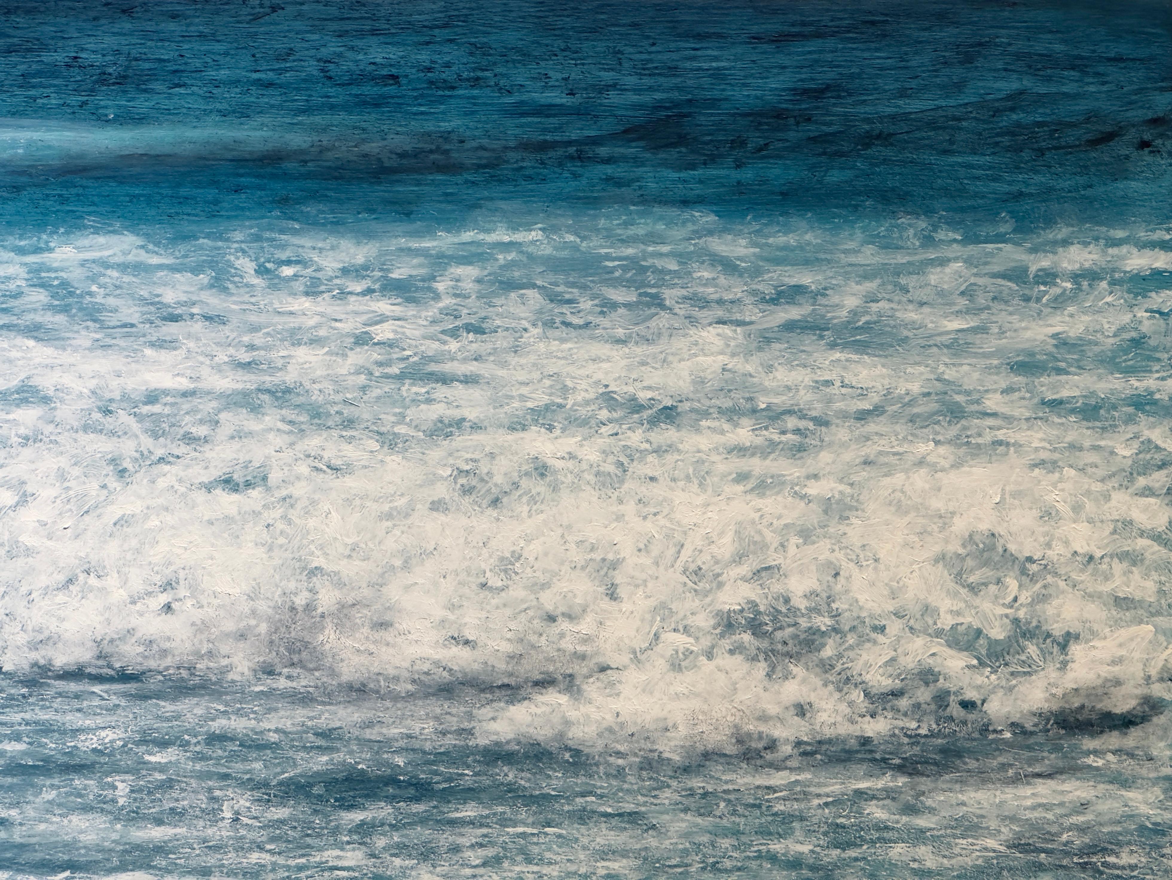 SWASH - Realism / Seascape / Blue Water - Contemporary Painting by Lisa Lebofsky