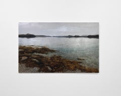 THAT FOGGY MORNING ON THE SOUND, Wasserlandschaft, See, Fotorealismus