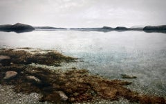 THAT FOGGY MORNING ON THE SOUND, waterscape, lake, photorealism