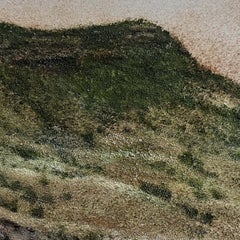 Vista su Dry Creek, pittura originale a olio e terra