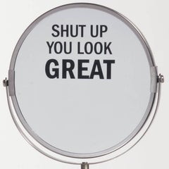 Lisa Levy, Cállate, estás estupenda, 2014, Espejo, plástico, mármol, objetos encontrados