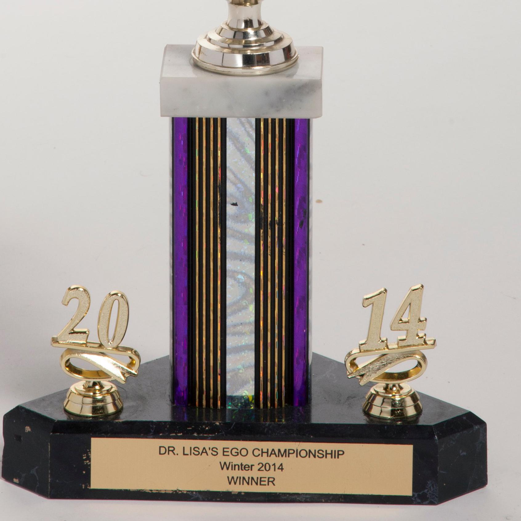 Dr. Lisa's Ego Championship Trophies

Lisa Levy is a painter, conceptual artist, comedian and (self-proclaimed) psychotherapist.

Lisa's visual career started when she was 3 1/2 when she was sent to the children's art school at MOMA. Before