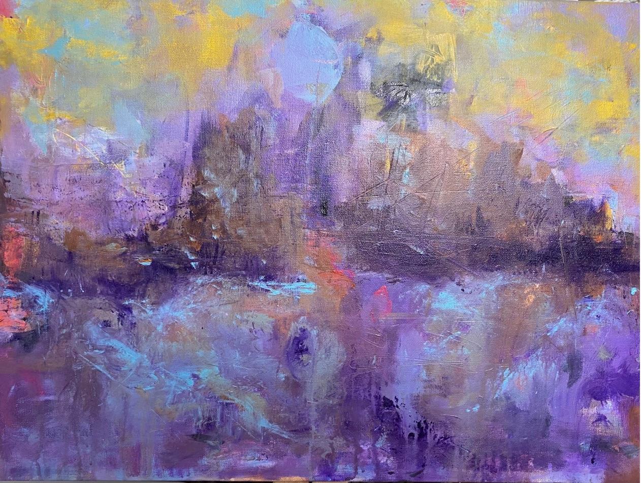 Abstract Painting Lisa Libretto - Canyon au clair de lune