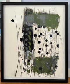 Grass Five, Contemporary, Botanical, Abstract, Collage on Paper