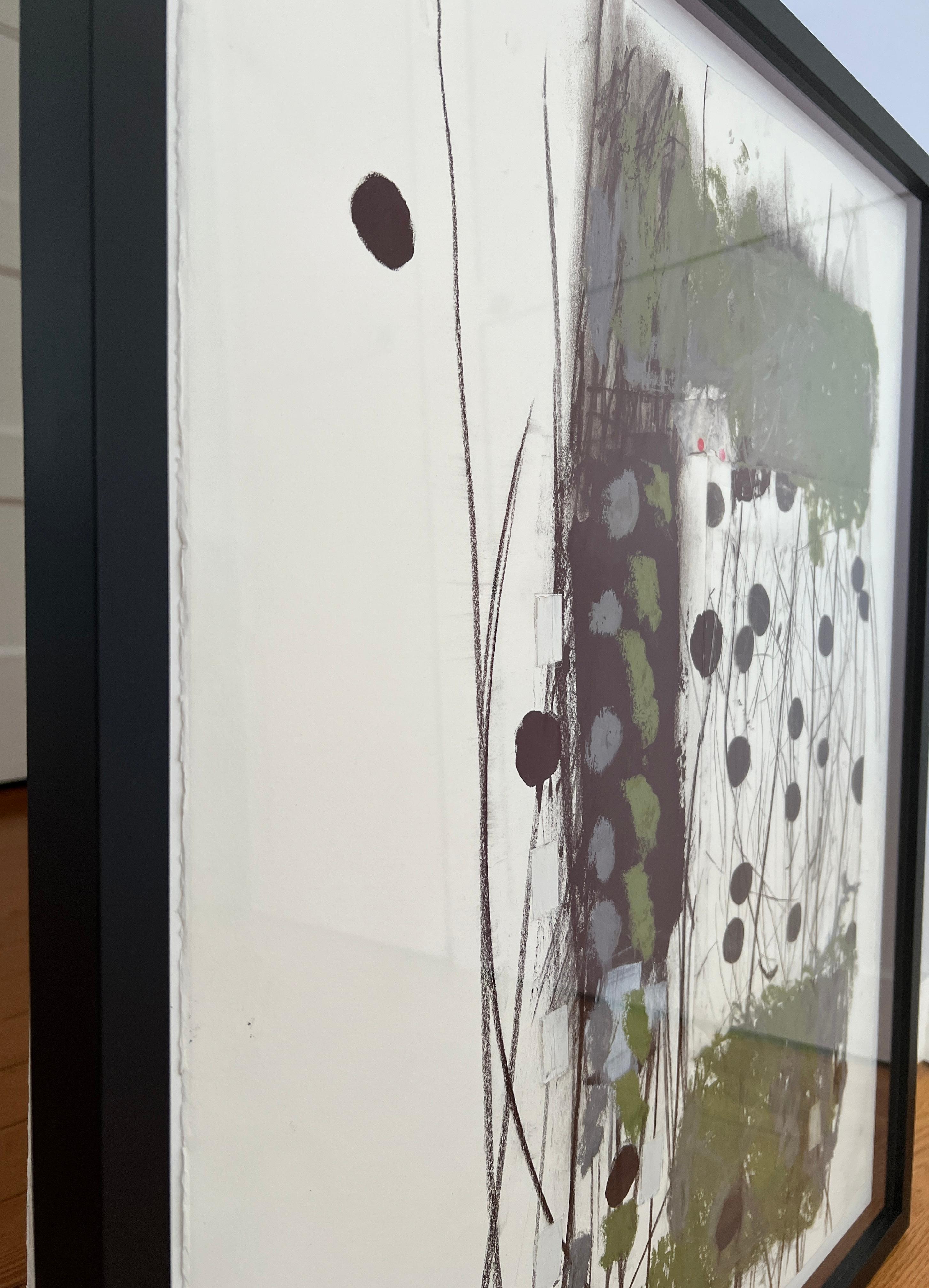 Grass Five, Zeitgenössisch, Botanisch, Abstrakt, Collage auf Papier im Angebot 1