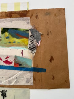 Montana Landscape, No. 2 From the Car: Collage on Paper, with Collaged drawings