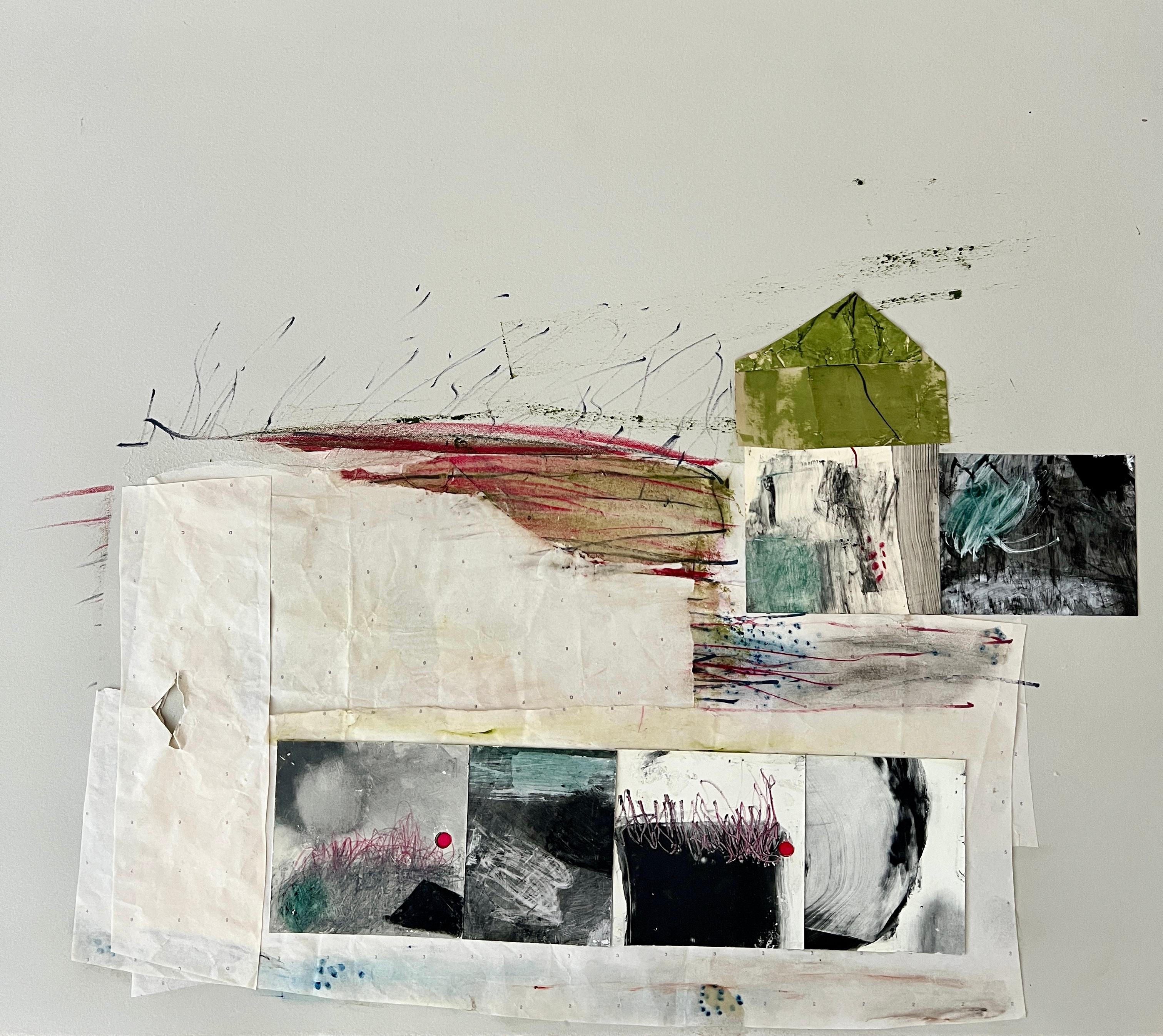 Lisa Lightman Sonoma County Farm, collage, drawings, on paper For