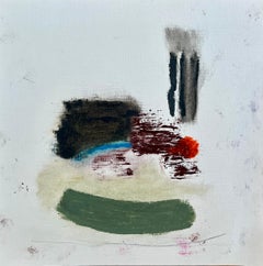 The Japanese Garden, abstract, on paper, oil stick, graphite