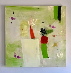 Winds of Change, botanical, white, green, on board
