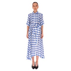 Lisa Marie Fernandez Belted Gingham Linen Dress