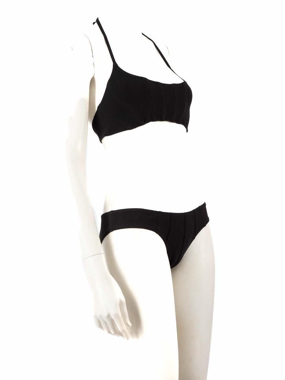 CONDITION is New with tags on this brand new Lisa Marie Fernandez designer item.
 
 
 
 Details
 
 
 Model: CORE360 BC
 
 Black
 
 Synthetic
 
 Bikini set
 
 Stretchy
 
 Boned bodice
 
 Halter neck tie
 
 Back clasp fastening
 
 
 
 
 
 Composition

