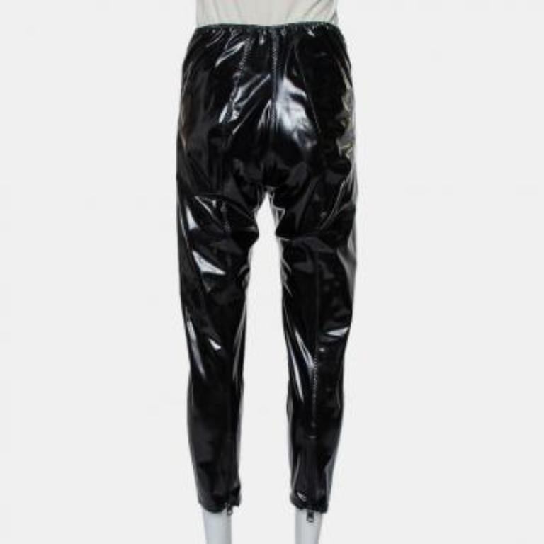 Lisa Marie Fernandez Black Faux leather Zip Front Hannah Cropped Leggings M For Sale 5