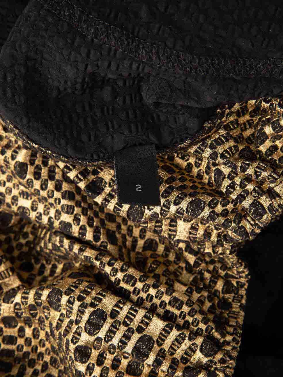 Women's Lisa Marie Fernandez Gold Ruffle Accent Bikini Set Size XS For Sale