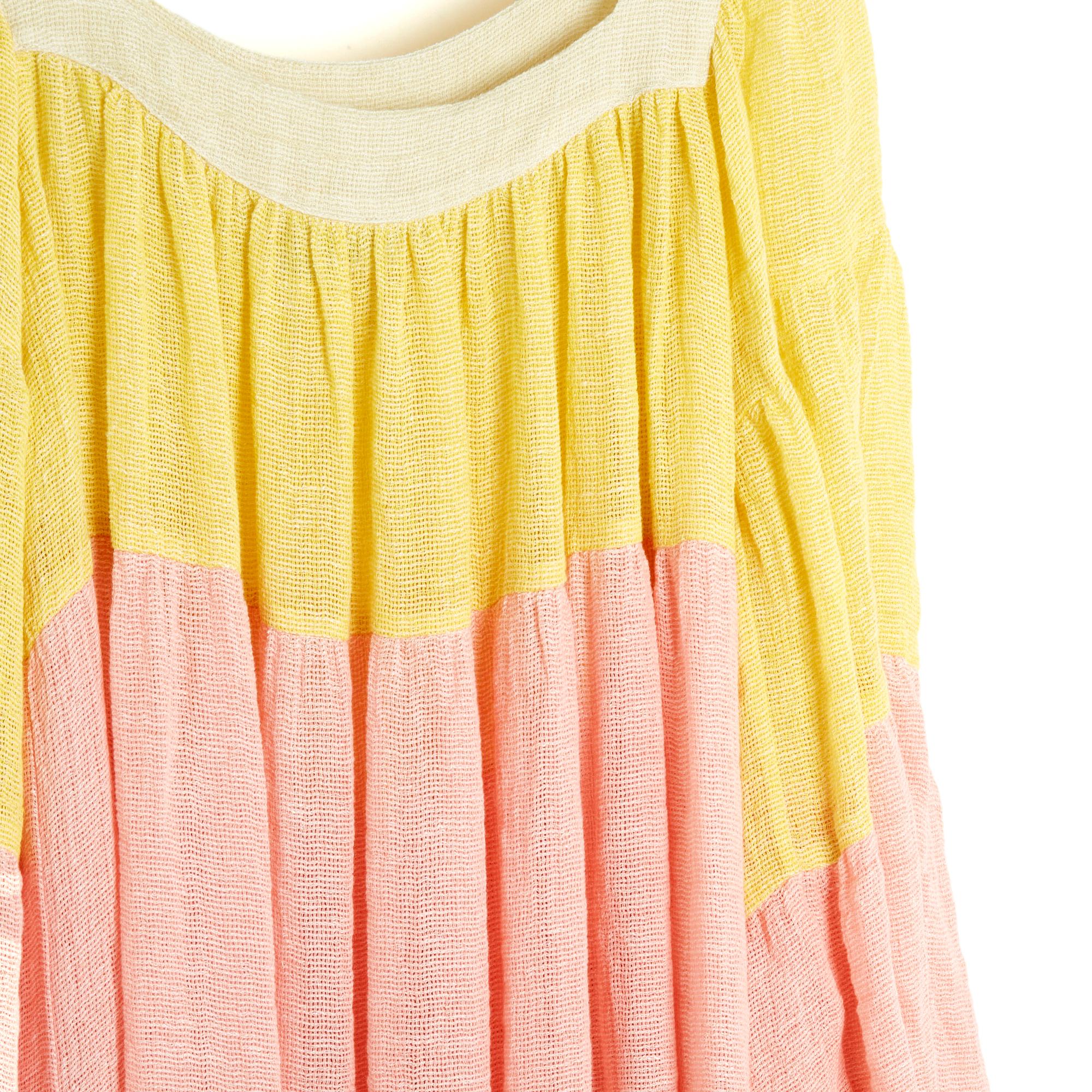 Lisa Marie Fernandez Bata FR40 Vestido de capas en tejido pastel UK12 US10 Naranja en venta
