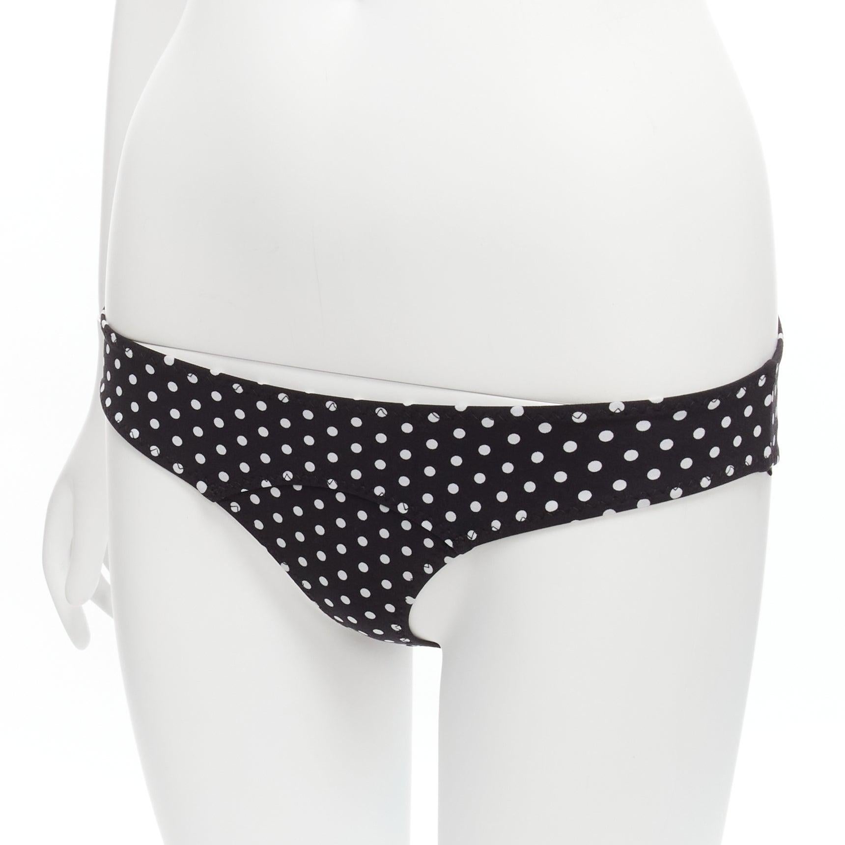 LISA MARIE FERNANDEZ white polka dot ruffle off shoulder 2pc bikini Sz. 1 S For Sale 3